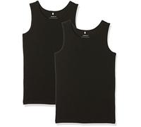 NAME IT Jungen Unterhemd NKMTANK TOP SOLID NOOS 13151520, 2er Pack, Einfarbig, Gr. 134 (Herstellergröße: 134-140), Schwarz (Black)