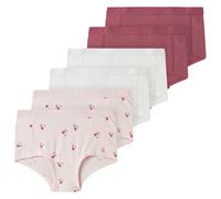 Hipster NAME IT "NKFHIPSTER 6P BUTTERCREAM FLORAL NOOS", Mädchen, Gr. 92, 6 Stk., mauve morn, Jersey, Obermaterial: 95% Baumwolle, 5% Elasthan, eng, Unterhosen (95979037-92) mauve morn