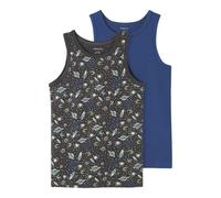 Name it kids Jungen Nkmtank Top 2P Space Noos, Forged Iron, Numeric_122 (2er Pack)