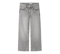 Weite Jeans NAME IT "NKFROSE für Mädchen mit weitem Bein und klassischem Sitz", Mädchen, Gr. 158, N-Gr, blau (light grau denim), Denim/Jeans, Obermaterial: 100% Baumwolle, leichte Abriebeffekte, norma