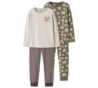 Name it - Kid's Nightset 2-Pack - Alltagsunterwäsche, Gr. 110-116, grau (DustyOliveBearAOPandYD)