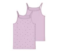 Name it kids Mädchen Nkfstrap Top 2P Hearts Noos, Winsome Orchid, Numeric_116 (2er Pack)