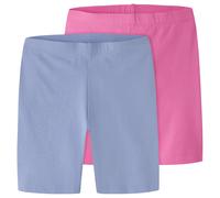 Name it - Kid's NKFVivian Solid Short Legging 2-Pack - Leggings, Gr. 122-128, lila (StrawberryMoonPurpleImpression)