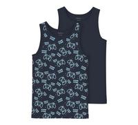 Name it kids Jungen Nkmtank Top 2P Game Noos, Dark Sapphire, Numeric_116 (2er Pack)