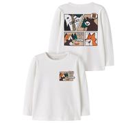 Name it - Kid's Oswalde L/S Top - Longsleeve, Gr. 98, weiß (CloudDancer)