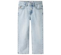 Straight-Jeans NAME IT "NKMRYAN - Jeans mit geradem Bein, strapazierfähig", Jungen, Gr. 176, N-Gr, blau (light blau denim), Denim/Jeans, Obermaterial: 100% Baumwolle, unifarben, straight fit lang, Jea