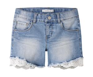 Name it - Kid's Salli Slim Denim Shorts - Jeans, Gr. 134, grau (MediumBlueDenim)