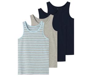 Name it - Kid's Tank Top 4-Packs - Top, Gr. 158-164, grau (Aquamarine)