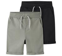Name it - Kid's Vermo Long Shorts 2-Pack - Shorts, Gr. 158, grau (Shadow/Black)