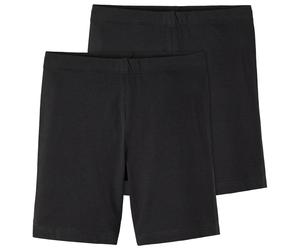 Name it - Kid's Vivian Solid Short Legging 2-Pack - Leggings, Gr. 110-116, schwarz (Black)