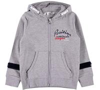 NAME IT Kinder Sweatjacke mit Kapuze für Mädchen in grau 134-140/9-10 Jahre