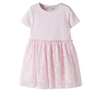 NAME IT Kleid kurzarm mit Tüllrock Blumen 110 rosa