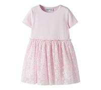 NAME IT Kleid kurzarm mit Tüllrock Blumen 92 rosa
