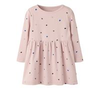 NAME IT Kleid langarm Herzen Rippqualität 110 altrosa