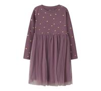 NAME IT Kleid langarm Herzen Tüllrock 116 beere