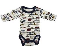 NAME IT Langarm Baby-Body mit Auto-Motiv aus 100% Wolle, 62