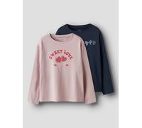 Name It Langarmshirt "NKFVEEN 2P LS RLX TOP" (66753509-122) burnished lila pack:navy blazer, bow