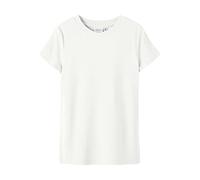 NAME IT Mädchen Basic T-Shirt Kurzarm NKFNILLA TOP, Größe:110, Farbe:Bright White