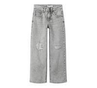 Name IT Mädchen Girl Fit Nkfrose Hw Wide Jeans 1411-Te Noos, Light Grey Denim, 146 EU