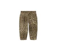 Mom-Jeans NAME IT "NMFBELLA MOM TWI PANTS 4444-TD NOOS", Mädchen, Gr. 98, N-Gr, braun (silber mink aop:leopard), Denim/Jeans, Obermaterial: 100% Baumwolle, bedruckt, bequem lang, Jeans, Baumwolle, hig