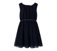 NAME IT Mädchen Kleid festliches Tüllkleid Pünktchen nkfVABOSS (152, Dark Sapphire)