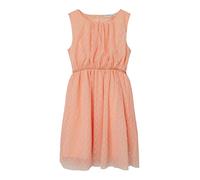NAME IT Mädchen Kleid festliches Tüllkleid Pünktchen nkfVABOSS (164, Peach Nectar)
