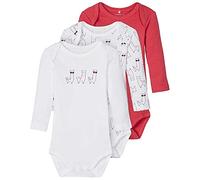 NAME IT Mädchen Langarm Body Set aus Bio-Baumwolle Claret Red 86