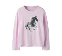 NAME IT Mädchen Langarmshirt mit Wechselmotiv Pailletten Einhorn Pferd NKFDASSA LS NREG TOP (DE/NL/SE/PL, Numerisch, 134, 140, Regular, Pferd)