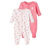 NAME IT Mädchen Nbfnightsuit 2p W/F Strawberry Noos Schlafstrampler