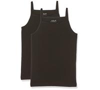 NAME IT Mädchen NITSTRAP TOP 2P SOLID Black K G NOOS Top,2per Pack Schwarz (Black Black),152