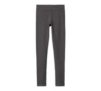 Name It Mädchen Leggings NKFDAVINA SOLID SWE BRU N NOOS Dunkelgrau Melange Gr. 140