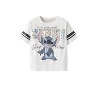 NAME IT Mädchen Nkfdymi Stitch Ss Nreg Top Box Noos Wdi, Cloud Dancer, 116 cm
