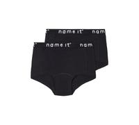 NAME IT Mädchen Nkfhipster 2p Noos Unterhose, Black/Pack:w/ Black, 116 EU