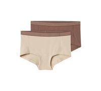 Name IT Mädchen Nkfhipster 2p Peyote Noos Boxershorts, Braun, 146-152 EU