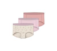 Boxershorts NAME IT "NKFHIPSTER 3P FLOWER NOOS", Mädchen, Gr. 146/152, 3 Stk., turtledove pack:w, pale lila, mellow rose, Jersey, Obermaterial: 95% Baumwolle, 5% Elasthan, bedruckt, bequem, Unterhosen