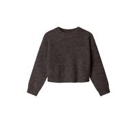 NAME IT Mädchen Nkfholly Ls Boxy Short Knit Noos, Seal Brown, 116