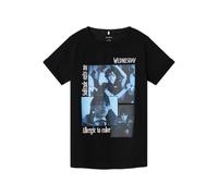 Name IT Mädchen Nkfjax Wednesday Top Box Noos Sky T-Shirt, Schwarz, 146-152 EU