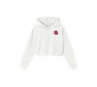Name IT Mädchen Nkfkory Ls Crop RLX SWE Wh Bru Ps Noos, Cloud Dancer, 146-152 EU