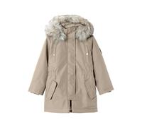 Name IT Mädchen NKFMILLA Parka Jacket Long NOOS Steppjacke, Oxford Tan, 128