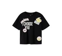 Name It Mädchen Nkfmorana Pokemon Ss RLX Top Box Sky, Schwarz, 134-140 EU