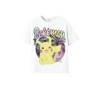 NAME IT Mädchen Nkfmuba Pokemon Ss Nreg Top Box Noos Sky, Bright White, 116 cm