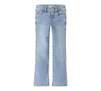 Bootcut-Jeans NAME IT "NKFPOLLY SKINNY BOOT JEANS 1142-AU NOOS", Mädchen, Gr. 140, N-Gr, light blau bleached denim, Denim/Jeans, Obermaterial: 99% Baumwolle, 1% Elasthan, unifarben, skinny fit knöchel