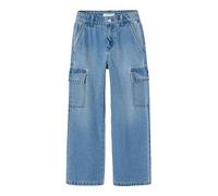 NAME IT Mädchen Nkfrose Hw Wide Cargo Jeans 6190-bs Noos, Light Blue Denim, 176