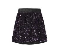 Minirock NAME IT "NKFRUNICA SKIRT", Mädchen, Gr. 152, byzantium, Obermaterial: 100% Polyester, Glitzermuster, glänzend, festlich, kurz, Röcke, mit glitzernden Pailletten (52789930-152) byzantium