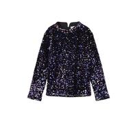 NAME IT Mädchen Nkfrunica Top Rt Langarmbluse, Black/Detail:Purple Opulence, 146-152 EU