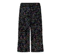 NAME IT Mädchen Nkfrunica Wide Pant Rt Stoffhose, Black/Detail:Multi, 110 EU