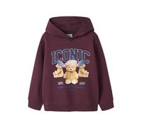 NAME IT Mädchen Nkfrycca Ls Nreg Sweat Wh Bru Box, Burgundy, 116 cm