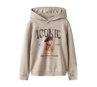 NAME IT Mädchen Nkfrycca Ls Nreg Sweat Wh Bru Box, Cement, 146/152 cm