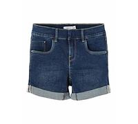 NAME IT Mädchen Nkfsalli Dnmtasis 3470 Noos Shorts, Dark Blue Denim, 98 EU