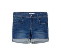 NAME IT Mädchen NKFSALLI DNMTEJA 3323 NOOS Shorts, Dark Blue Denim, 116